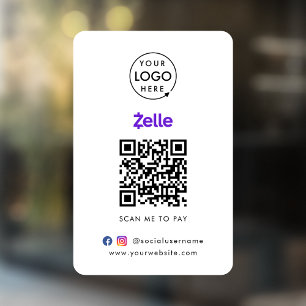 Zelle QR Code Payment Scan to Pay Business Logo