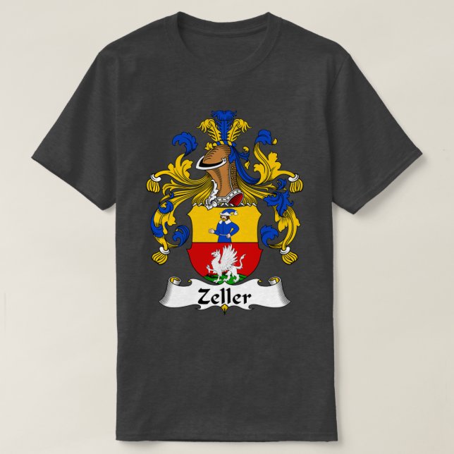 Zeller Coat of Arms Family Crest  T-Shirt (Design Front)
