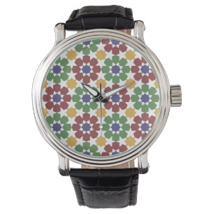 zellige Pattern Moroccan Ceramic Art Traditional Watch