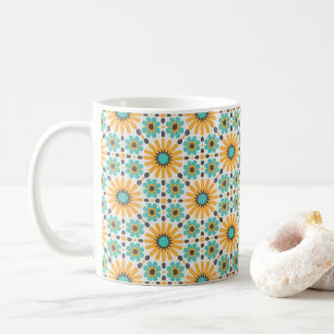 Zellige Radiance: Colourful Andalusian Geometry Coffee Mug
