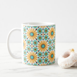 Zellige Radiance: Colourful Andalusian Geometry Coffee Mug