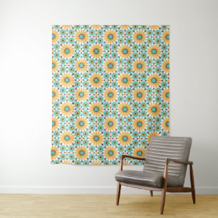 Zellige Radiance: Colourful Andalusian Geometry Tapestry