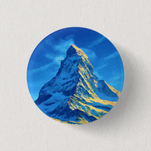 Zematt Matterhorn Switzerland 3 Cm Round Badge