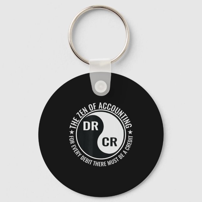 Zen Accounting Major Degree Funny Accountant Key Ring (Front)