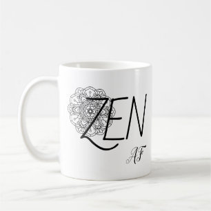 Zen AF  Funny Humour Mandala Coffee Mug