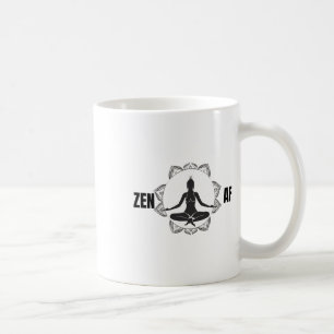 Zen Af Meditation Yoga Lotus Flower Woman Female C Coffee Mug