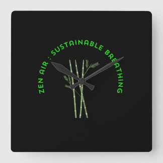 Zen Air: Sustainable Breathing Square Wall Clock