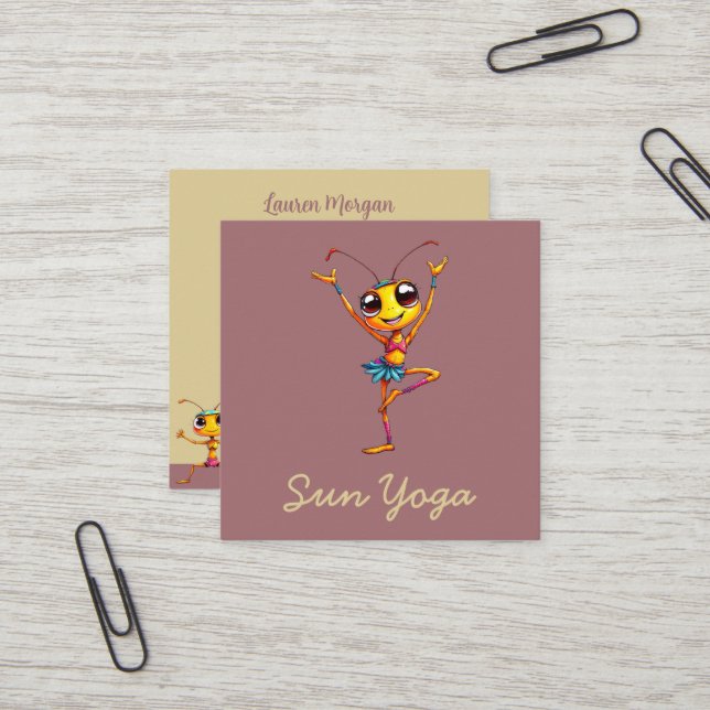 Zen Ants 4 Square Business Card (Front/Back In Situ)