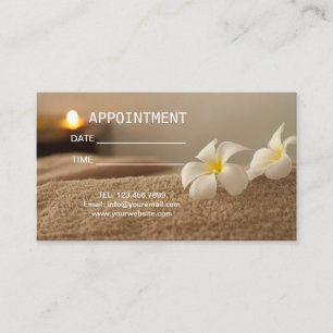 Zen Aromatherapy SPA Massage therapy Appointment Card
