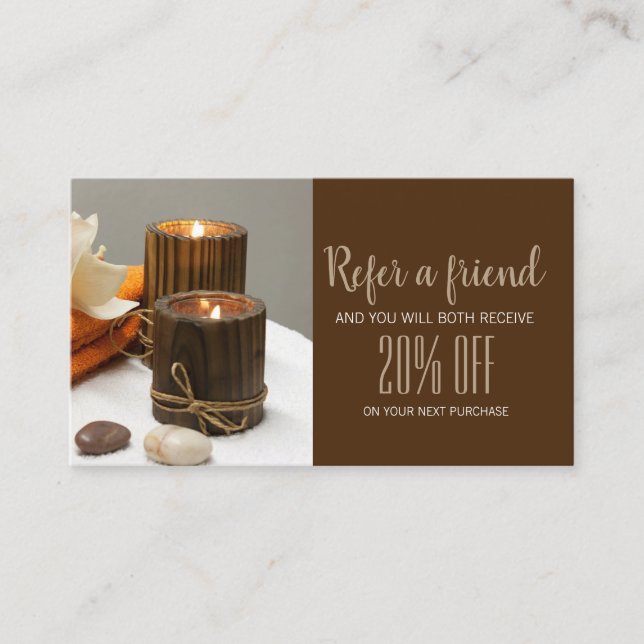 Zen Aromatherapy SPA Massage therapy Referral (Front)