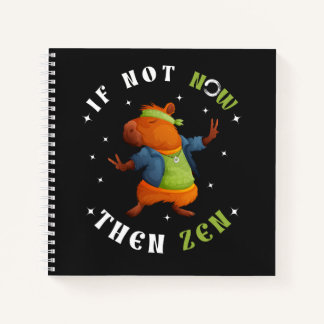 Zen Art Hippie Capybara Sketchbook Spiral  Notebook