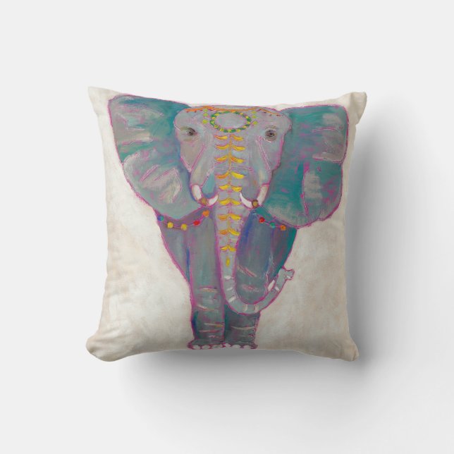 Zen Asian Elephant Cushion (Front)