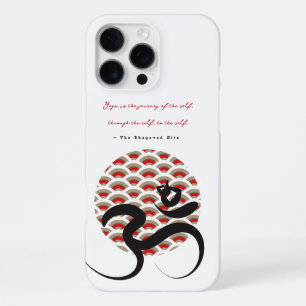 Zen Asian Red Sun Yoga Modern Calligraphy Om Aum iPhone Case