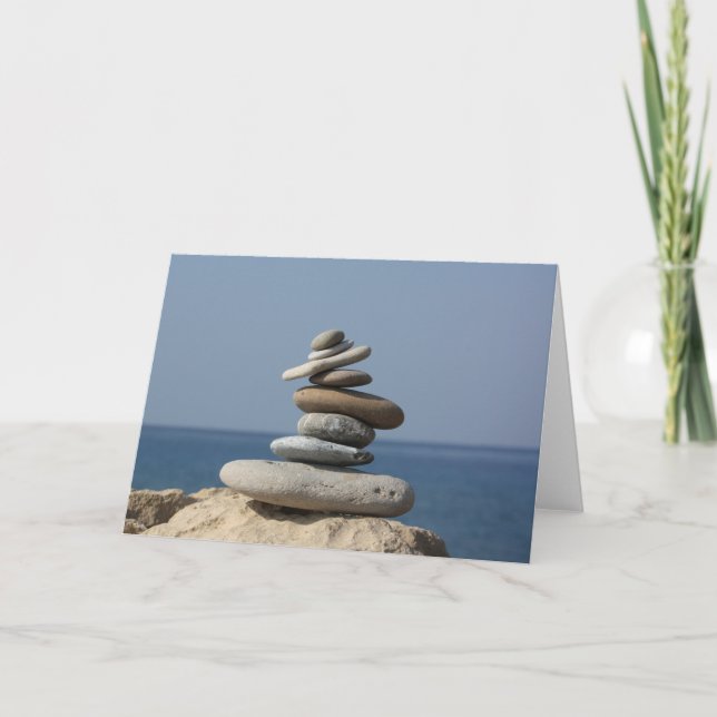 Zen Balance New Age Note / Greeting Card (Front)