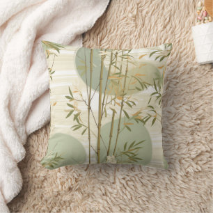 Zen Bamboo Forest Botanical Pattern (3) Cushion