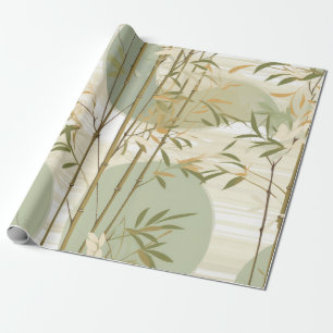 Zen Bamboo Forest Botanical Pattern (3) Wrapping Paper