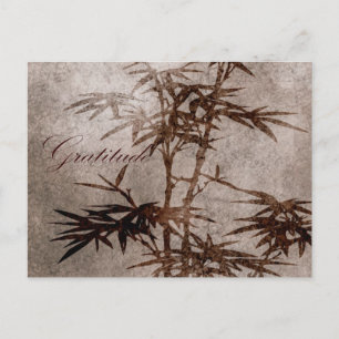 Zen Bamboo Gratitude Postcard