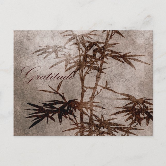 Zen Bamboo Gratitude Postcard (Front)
