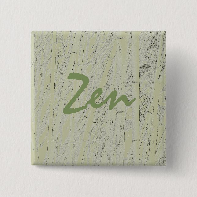 'Zen Bamboo'  Square Pin (Front)
