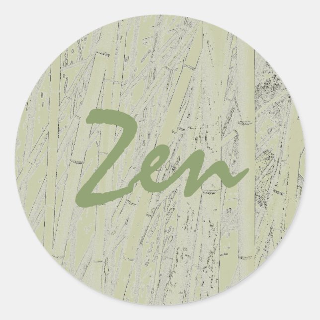 'Zen Bamboo'  Stickers (Front)