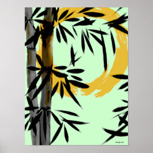 Zen Bamboo Sun Poster