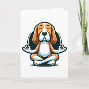 Zen Beagle Lance Canine Calmness Apparel Card
