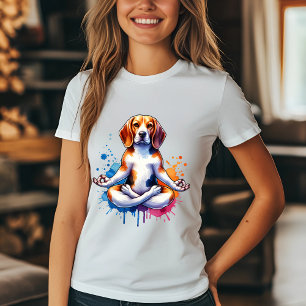 Zen Beagle Splash - Mindful Dog Design T-Shirt