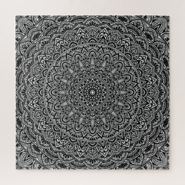 Zen Black and white Mandala Jigsaw Puzzle (Vertical)