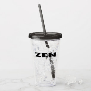 Zen black black acrylic tumbler
