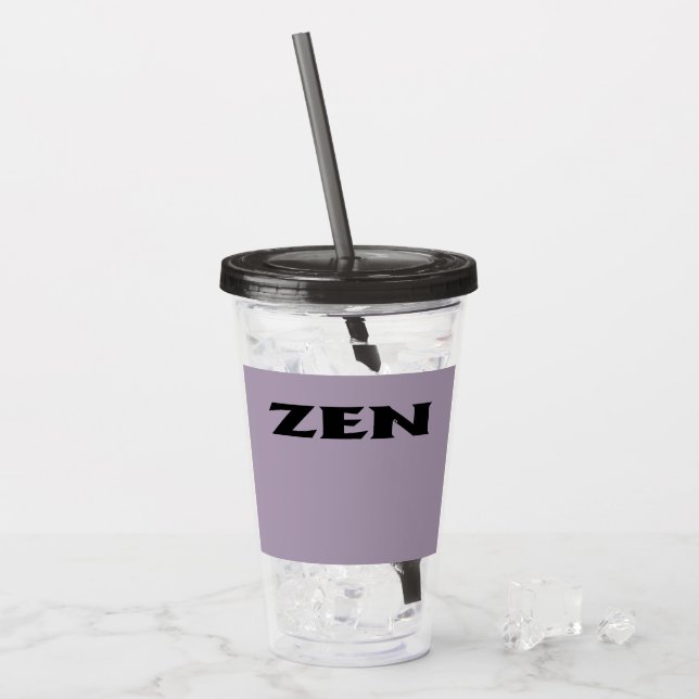 Zen black grey black acrylic tumbler (Front Ice)
