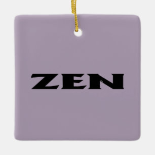 Zen black grey square ceramic ornament