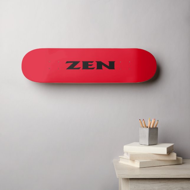Zen black red skateboard (Wall Art (Horz))