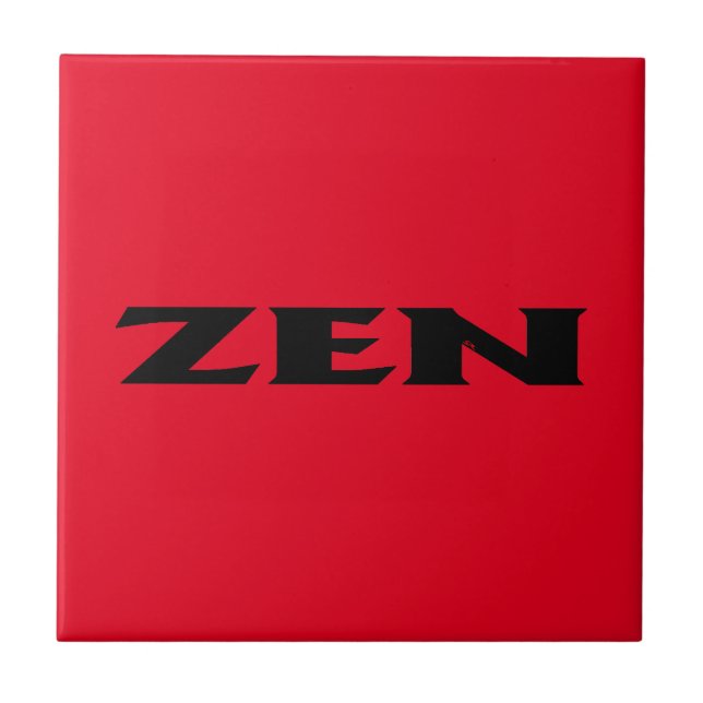 Zen black red small tile (Front)