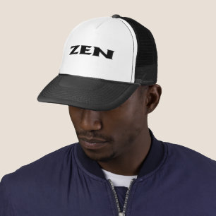 Zen black trucker hat