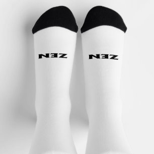 Zen black white outward premium socks