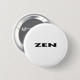 Zen black white standard round button