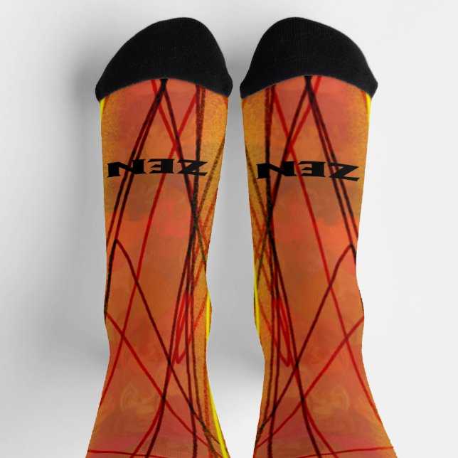 Zen black wire outward premium socks (Top)