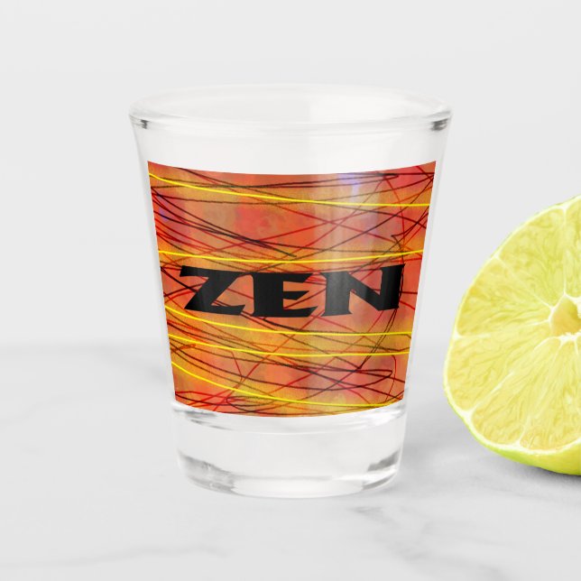 Zen black wire shot glass (Front)