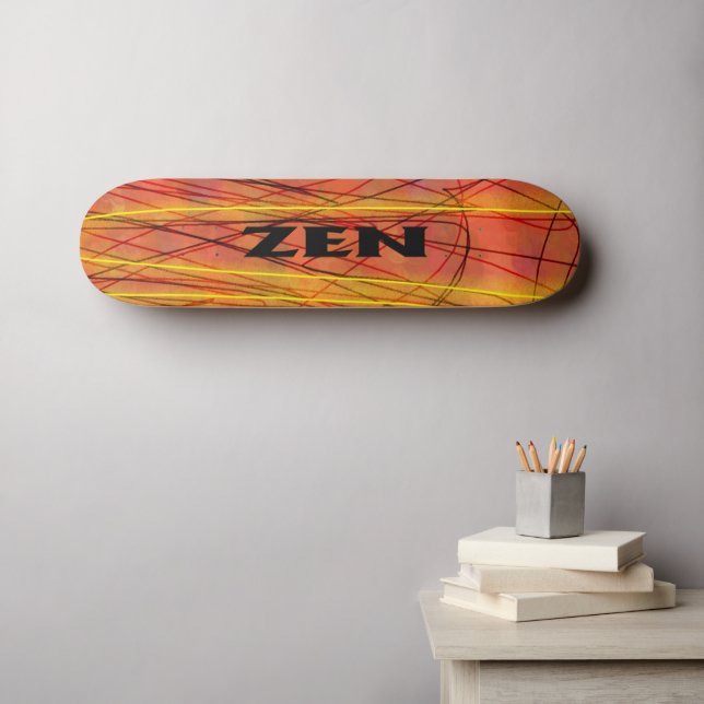 Zen black wire skateboard (Wall Art (Horz))