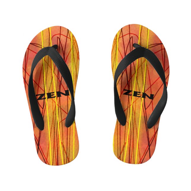 Zen black wire toddler flip flops (Footbed)
