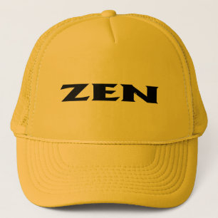 Zen black yellow foam trucker hat