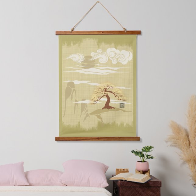 Zen Bonsai Tree Hanging Tapestry (Bedroom)