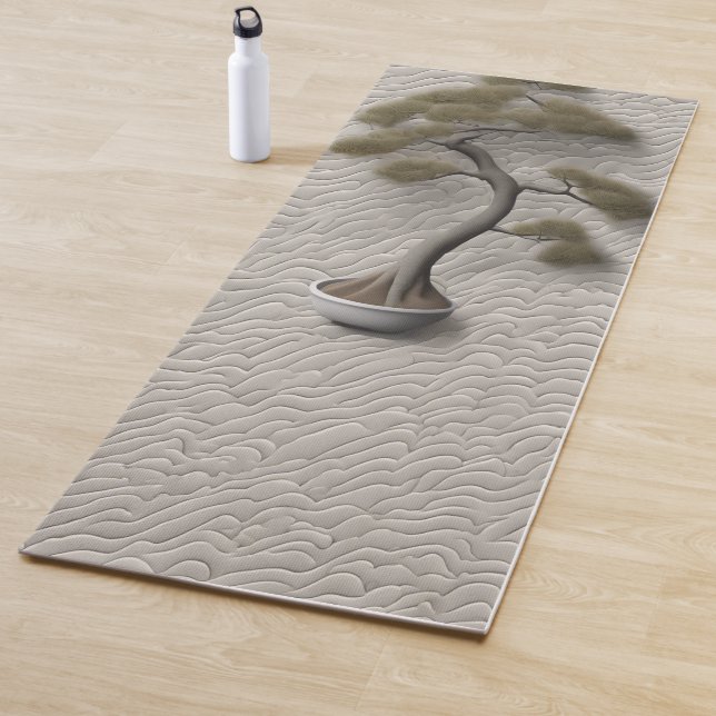 Zen Bonsai Yoga Mat – Minimal 3D Texture Mat (In Situ)