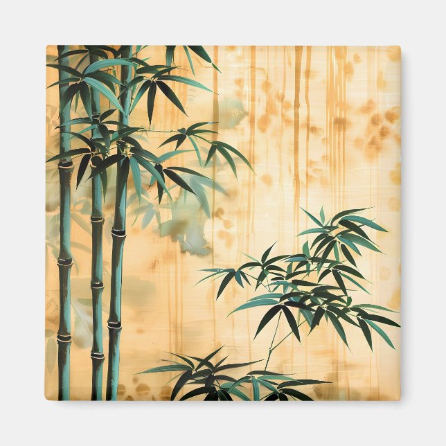 Zen Botanical Nature Bamboo Forest Magnet (Front)