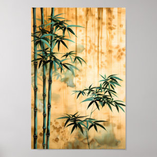 Zen Botanical Nature Bamboo Forest Poster
