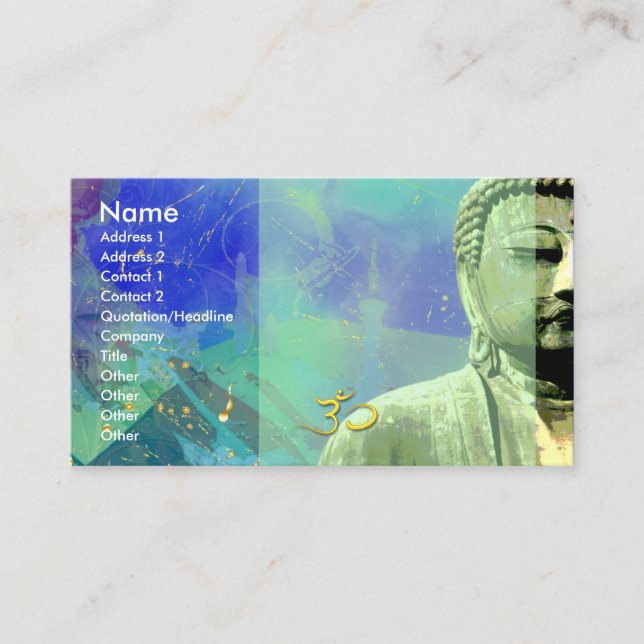 Zen Buddha Business card, urbanised Business Card (Front)