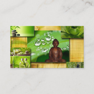 Zen & Buddha Collage Meditation Instructor Business Card