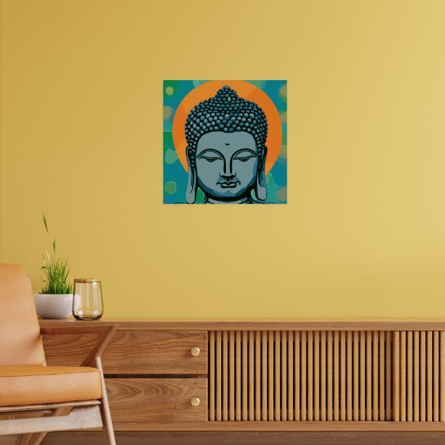 Zen Buddha Head  Poster (Living Room 2)