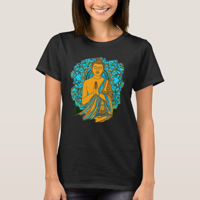 Zen Buddha Mandala Spiritual Asian Style Meditatio T-Shirt (Front)