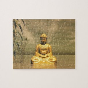 Zen buddha meditating jigsaw puzzle